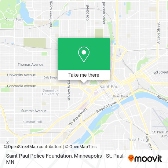 Mapa de Saint Paul Police Foundation