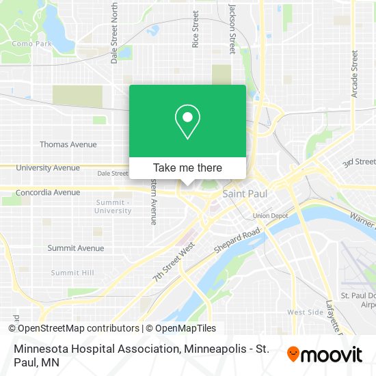 Mapa de Minnesota Hospital Association