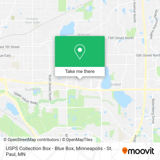 USPS Collection Box - Blue Box map