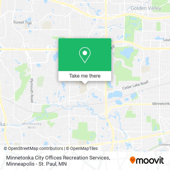 Minnetonka City Offices Recreation Services map