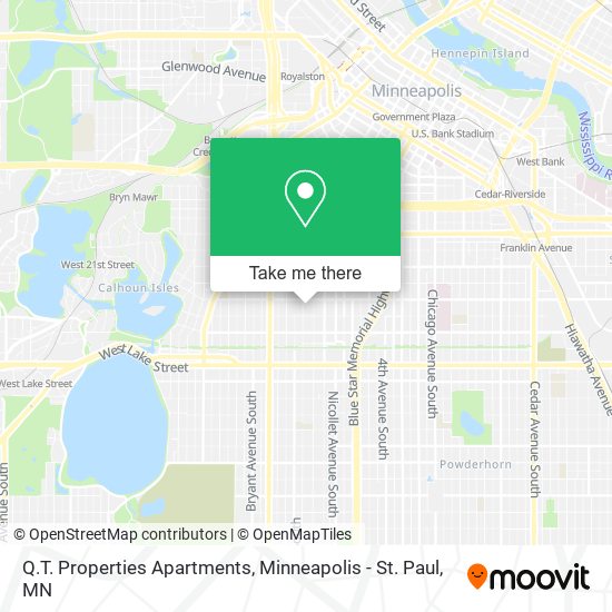 Q.T. Properties Apartments map
