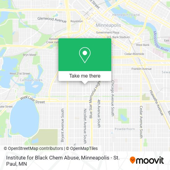 Institute for Black Chem Abuse map