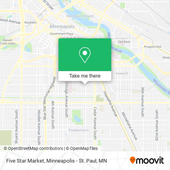 Five Star Market map