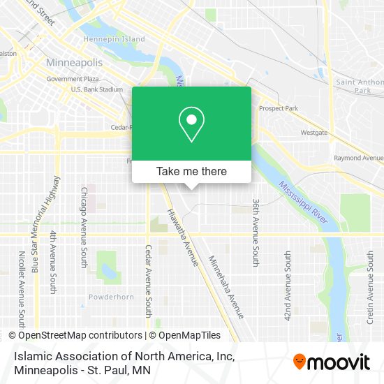 Islamic Association of North America, Inc map