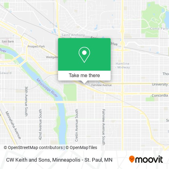 CW Keith and Sons map