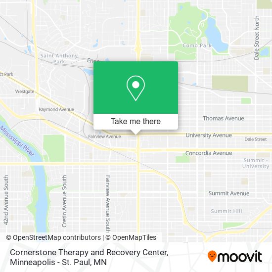 Cornerstone Therapy and Recovery Center map