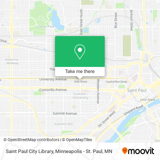 Saint Paul City Library map