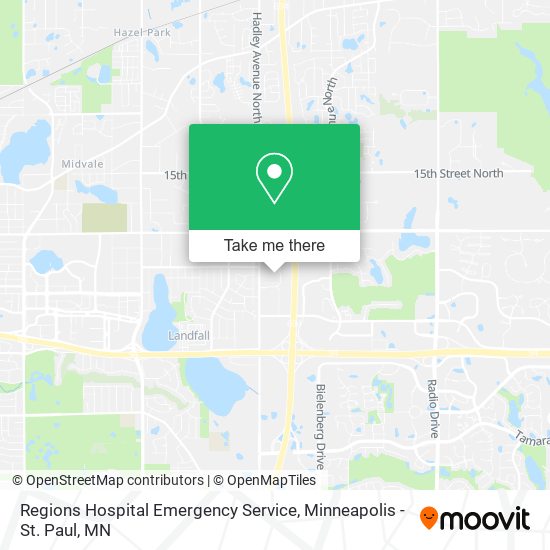 Mapa de Regions Hospital Emergency Service