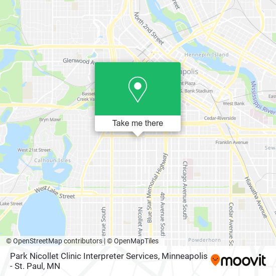 Park Nicollet Clinic Interpreter Services map