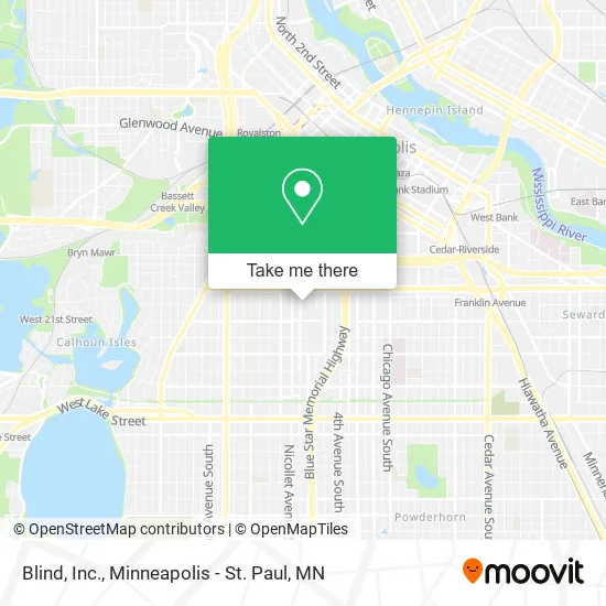 Blind, Inc. map