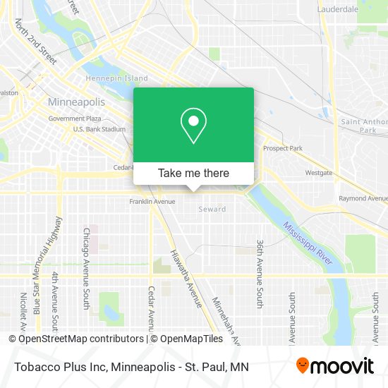 Mapa de Tobacco Plus Inc