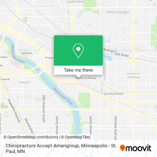 Chiropractors Accept Amerigroup map