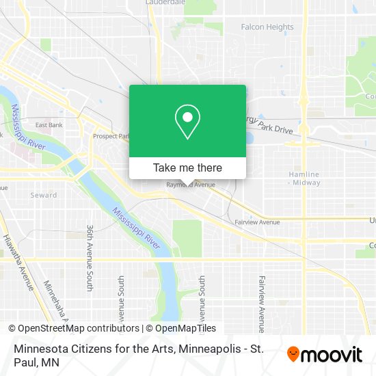 Mapa de Minnesota Citizens for the Arts