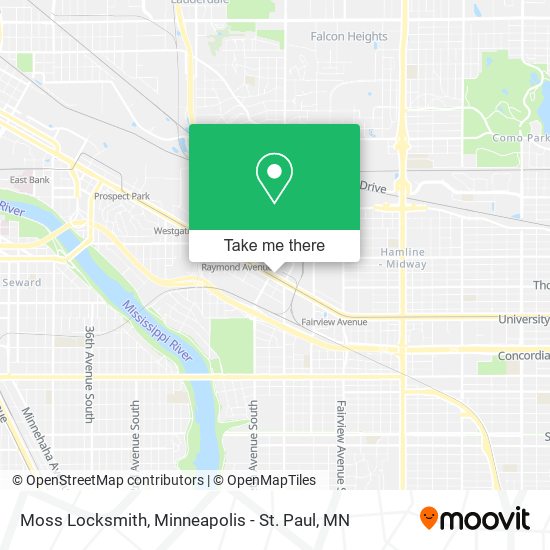 Moss Locksmith map