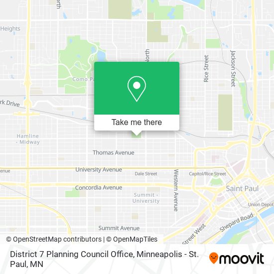 District 7 Planning Council Office map