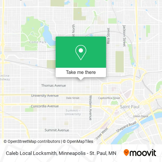 Caleb Local Locksmith map
