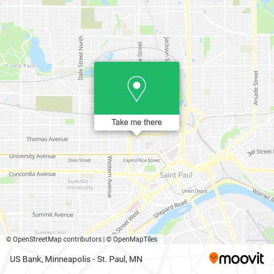 US Bank map