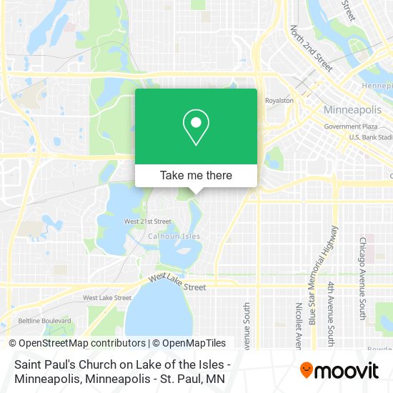 Mapa de Saint Paul's Church on Lake of the Isles - Minneapolis