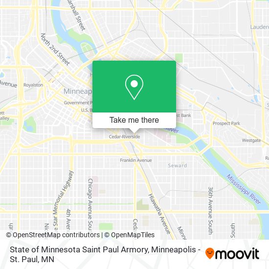 State of Minnesota Saint Paul Armory map