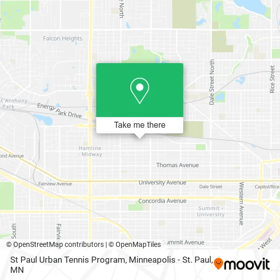 Mapa de St Paul Urban Tennis Program