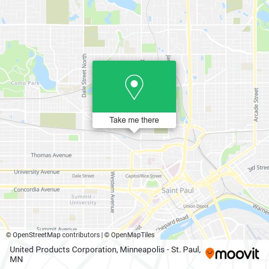 United Products Corporation map