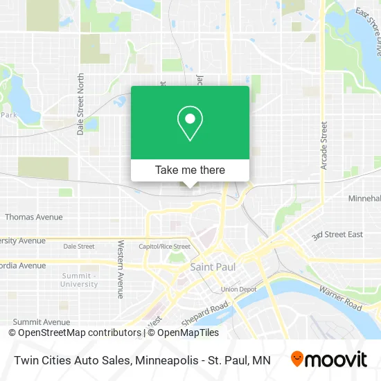 Twin Cities Auto Sales map