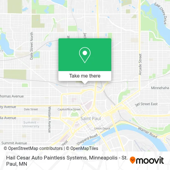 Hail Cesar Auto Paintless Systems map