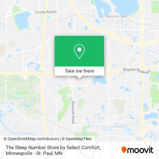 The Sleep Number Store by Select Comfort map