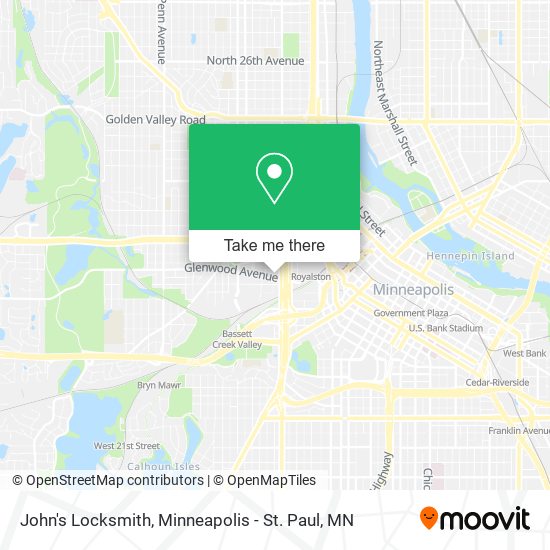 John's Locksmith map