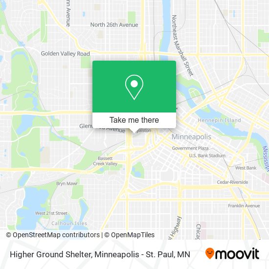 Higher Ground Shelter map