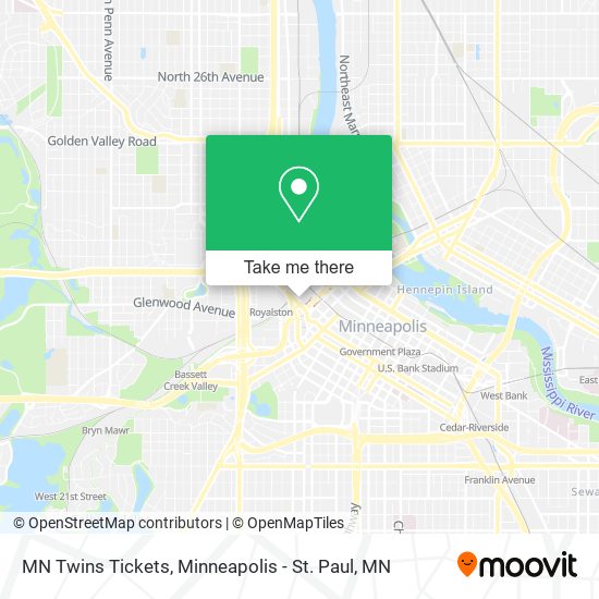 MN Twins Tickets map