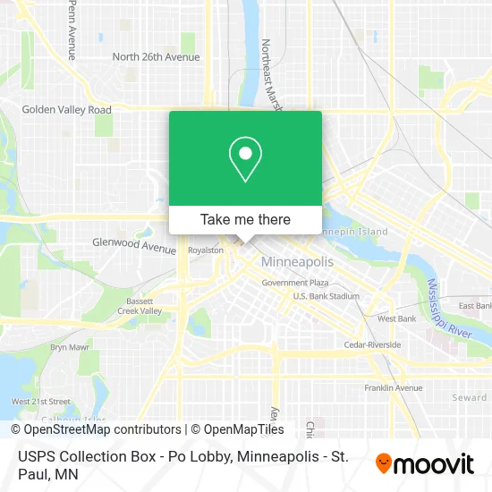 USPS Collection Box - Po Lobby map