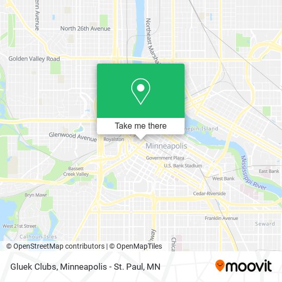 Gluek Clubs map