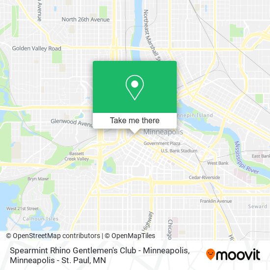 Mapa de Spearmint Rhino Gentlemen's Club - Minneapolis