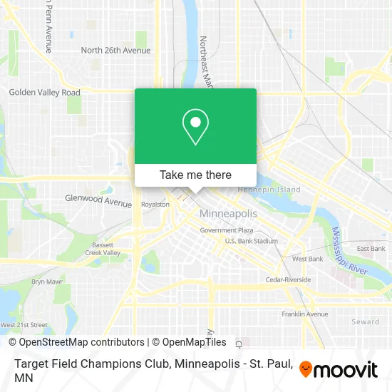 Target Field Champions Club map
