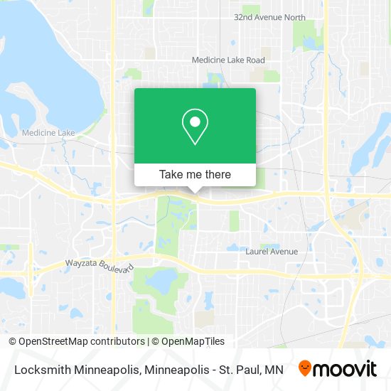 Mapa de Locksmith Minneapolis