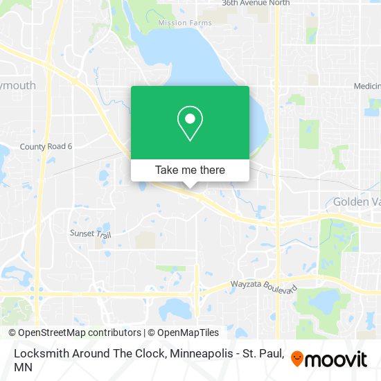 Locksmith Around The Clock map