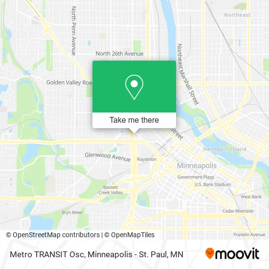 Metro TRANSIT Osc map