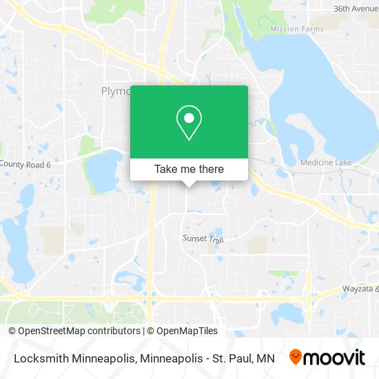 Mapa de Locksmith Minneapolis