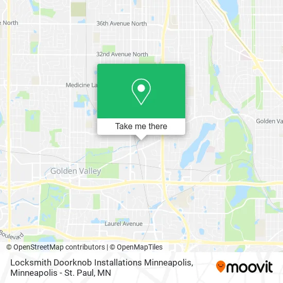 Locksmith Doorknob Installations Minneapolis map