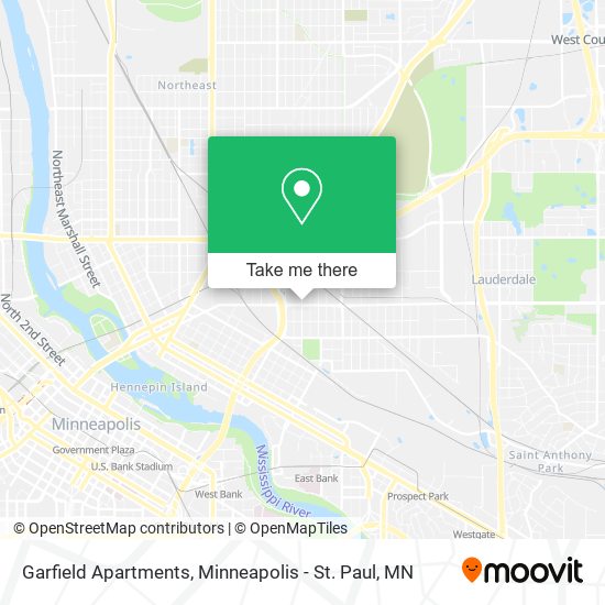 Mapa de Garfield Apartments