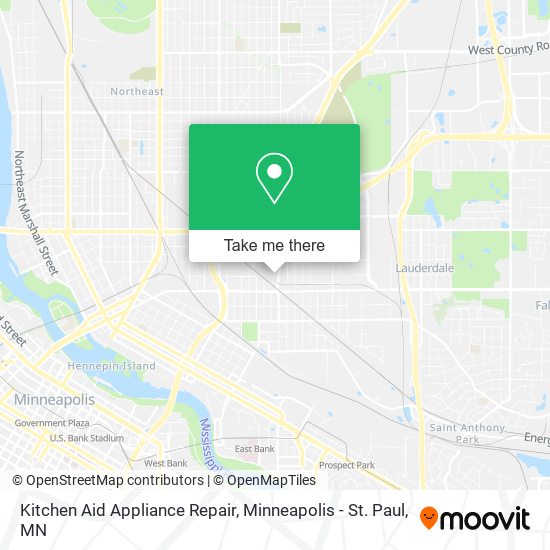 Mapa de Kitchen Aid Appliance Repair