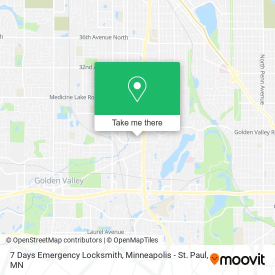 7 Days Emergency Locksmith map