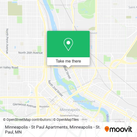 Minneapolis - St Paul Apartments map