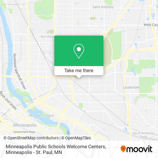 Minneapolis Public Schools Welcome Centers map