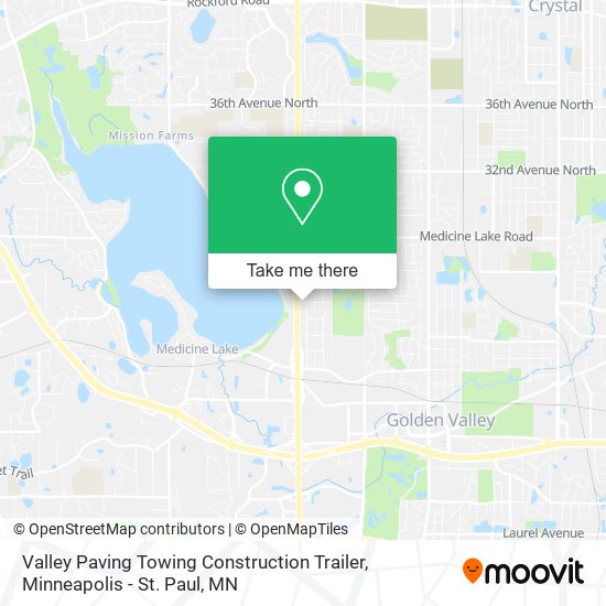 Valley Paving Towing Construction Trailer map
