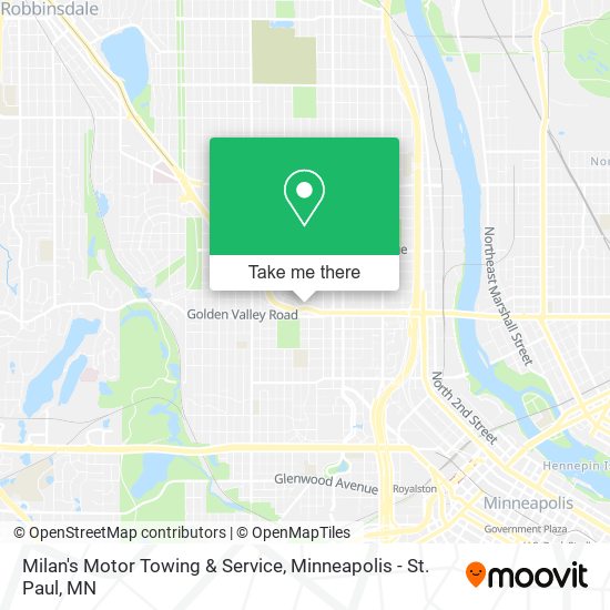 Milan's Motor Towing & Service map