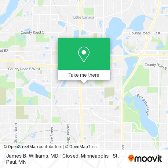 Mapa de James B. Williams, MD - Closed