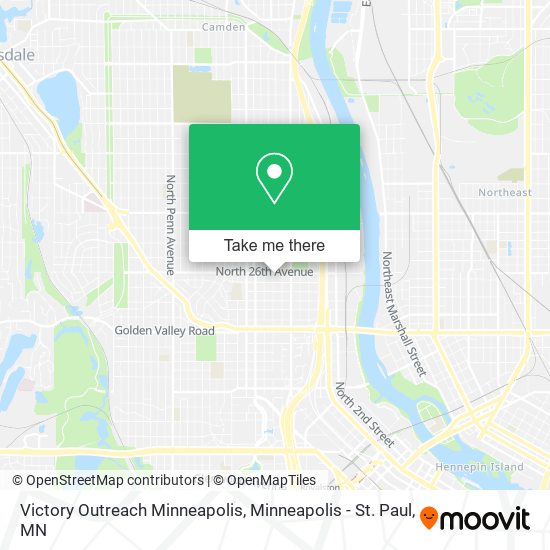 Victory Outreach Minneapolis map