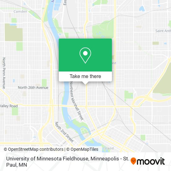 University of Minnesota Fieldhouse map